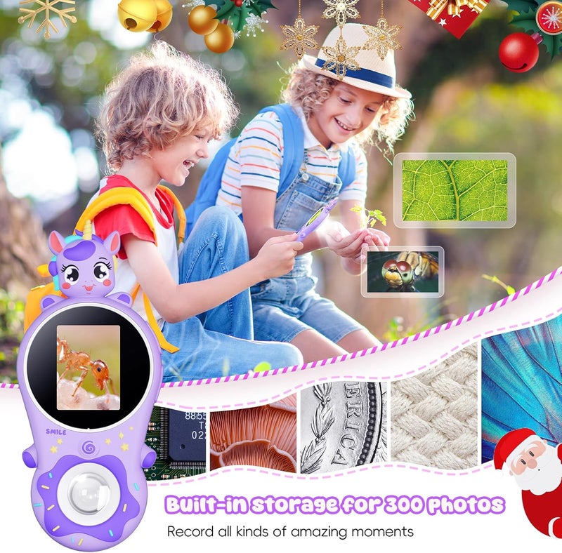 Ashfly Microscope for Kids with 8 Lights,Handheld Microscope for Stem Toys, Edu Gift Age 4-6 8-12 Children - Image 3